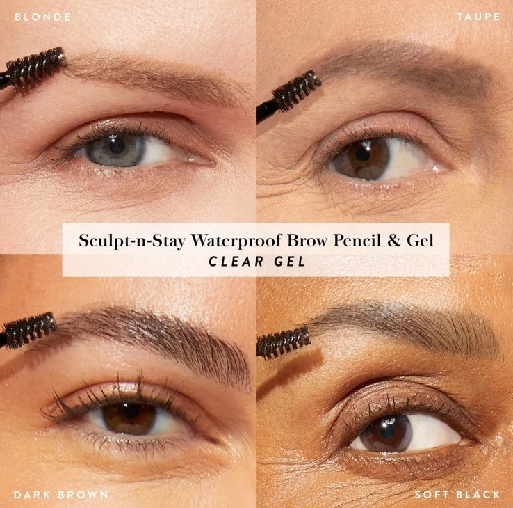 Laura Geller Sculpt-n-Stay Waterproof Brow Pencil & Gel TAUPE NIB Free Ship - Image 4 of 4