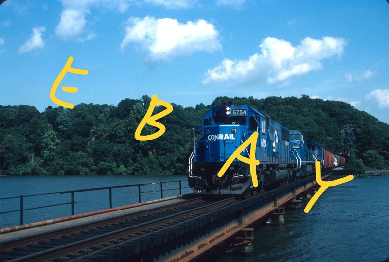 Conrail CR SD50 Hudson River Action Fort Montgomery NY 1992 Original Kodachrome