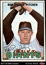 1967 Topps #26 Bob Priddy No Trade Giants RARE VARIATION 3 - VG