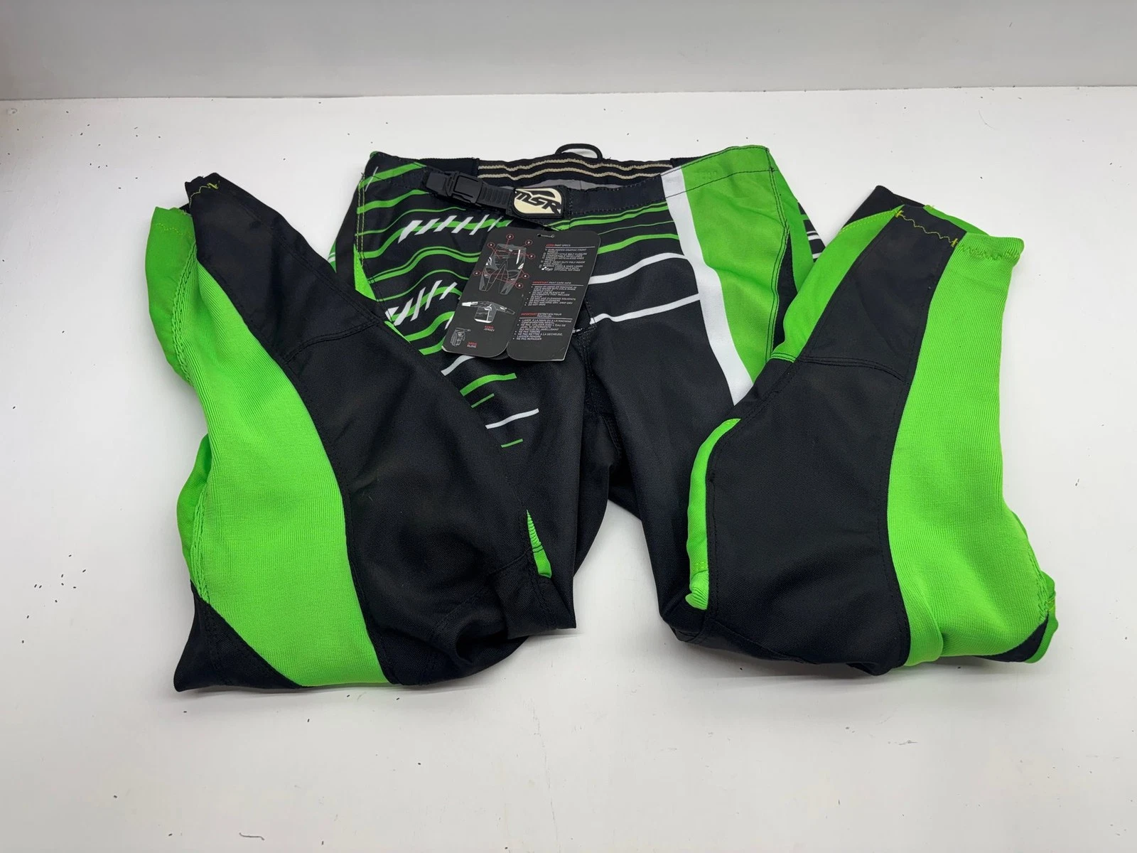 MSR Men's Riding Pants Medium Black Green M Apparel Gear Motocross MX Off Road