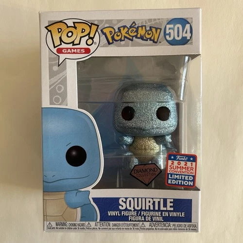 Funko Pop! Games: Squirtle (Diamond) #504 Pokemon Figure SDCC 2021 Shared *Read*