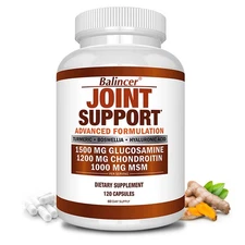 Glucosamine Chondroitin Turmeric MSM Triple Strength Bone Joint 120 Capsules US