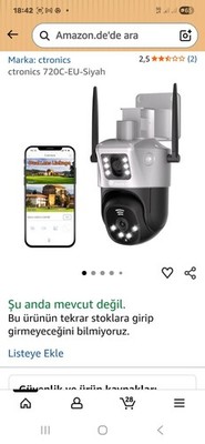   ctronics Überwachungskamera Elektronik 720C - EU-Siyah