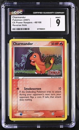 CGC 9 Charmander 2007 EX Power Keepers 48/108 Reverse Holo Stamped Pokemon Card
