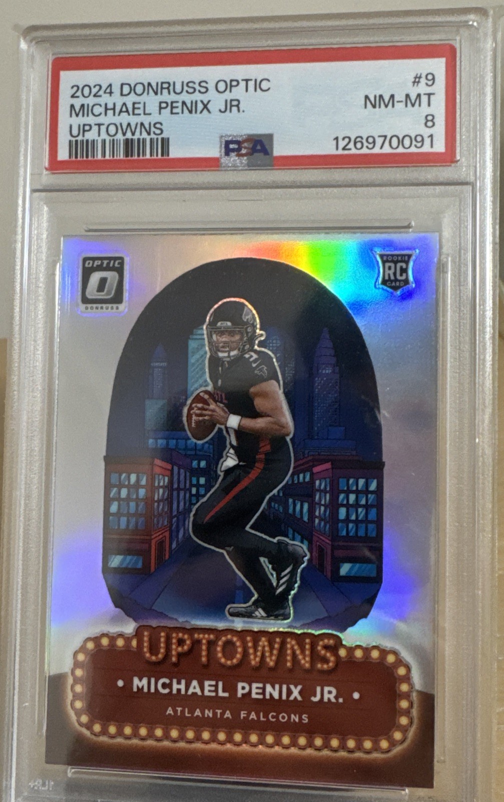 2024 Panini Donruss Optic - Uptowns Michael Penix Jr. #9 (RC) Case Hit Ssp PSA 8