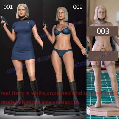 Sci-fi Lady Gunner 1/8 1/4 1/2 Model Kit Unpainted Unassembled 3D Print 3 Ver.
