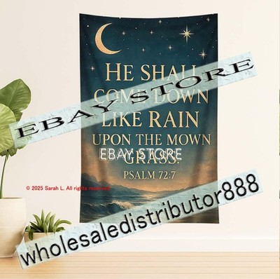 Tapestry Come Down Like Rain Psalm 72 6 night faith photography 39X59 in