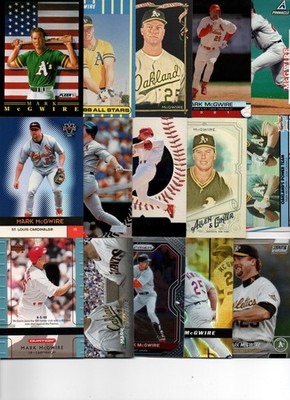Mark McGwire SUPER 25 ct BASEBALL Card Lot w/ Inserts ST. LOUIS CARDINALS L