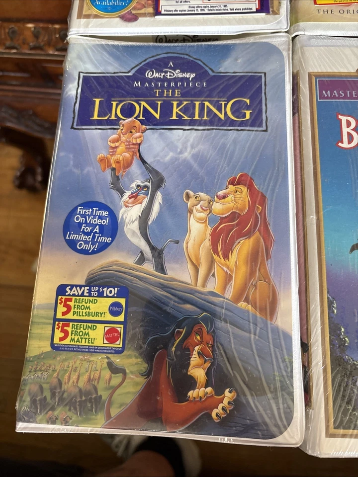 Walt Disney Brand New VHS Lot Of 6 Sealed Lion King, Cinderella, Snow White More Foto 2 de 4