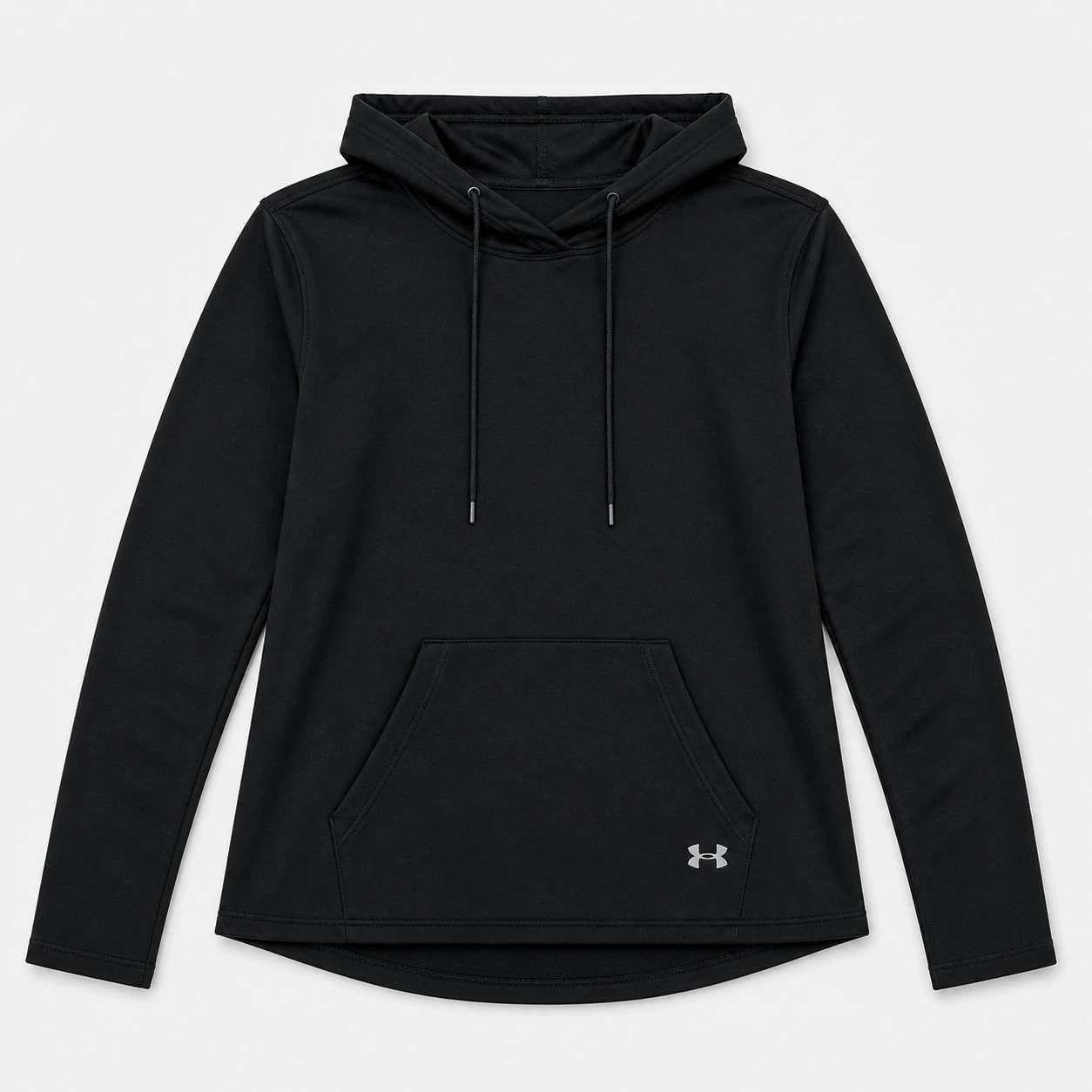 Under Armour Womens Small Black Cold Hear Fleece Loose Fit Hoodie NEW