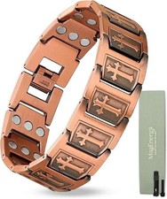 Copper Bracelet for Men, 3X Strength Magnetic Bracelet with 99.99 Pure Copper R