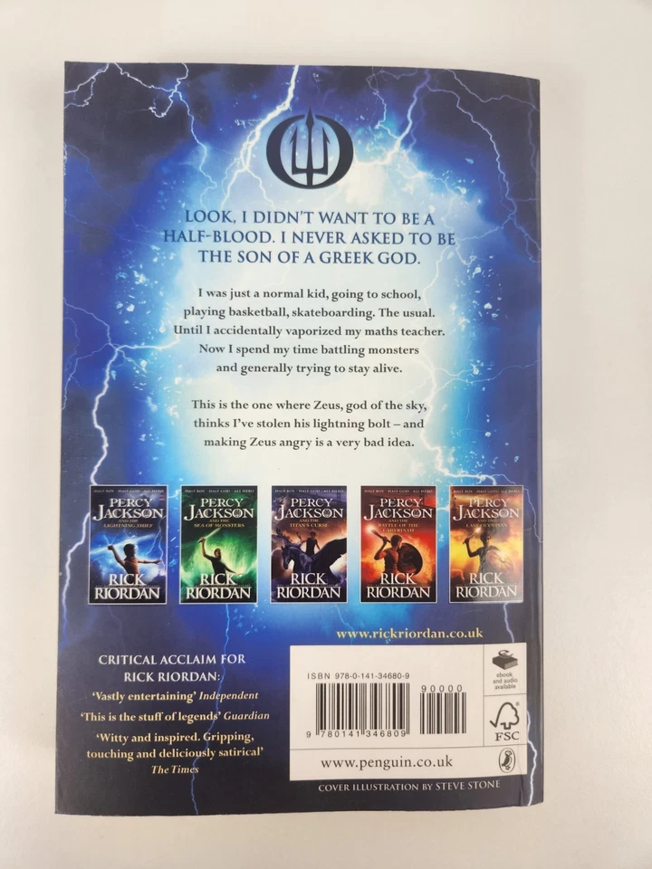 Percy Jackson And The Olympians Series Books 1-5 PB Rick Riordan Teen Fiction - image 3 of 4
