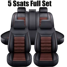 For Ford Mustang Full Set Seat Cover 5-Seat Faux Leather Protector Cushion Pad