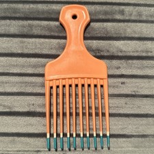 Vtg Goody Hair Pick Pink Retro Color Dip Hair Care USA Peach Teal 5.5 Inches