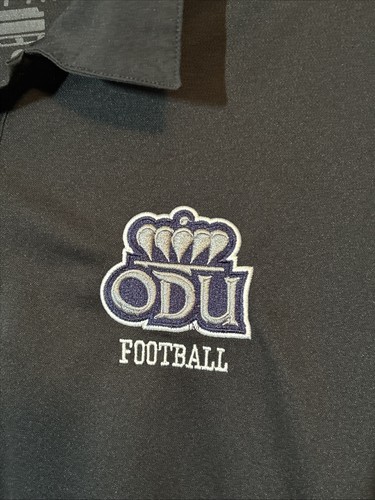 NIKE Old Dominion University ODU Monarchs Football Men’s XL Polo Black Dri-Fit - Picture 3 of 14