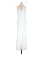 Amsale Dress Maxi Dress Bridal Gown Wedding V- Neck Sz: 8 White - NWT