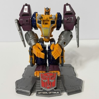 Transformers Titanium Optimal Optimus Complete Hasbro 2006 w/ Stand Name Plate