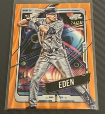 2024 Topps Cosmic Orange Galactic Refractor Rookie #108 Cam Eden /25