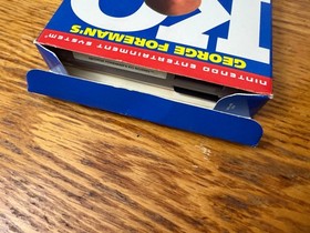 Sello ovalado George Foreman's KO Boxing completo en caja p&oacute;ster nintendo nes EXCELENTE