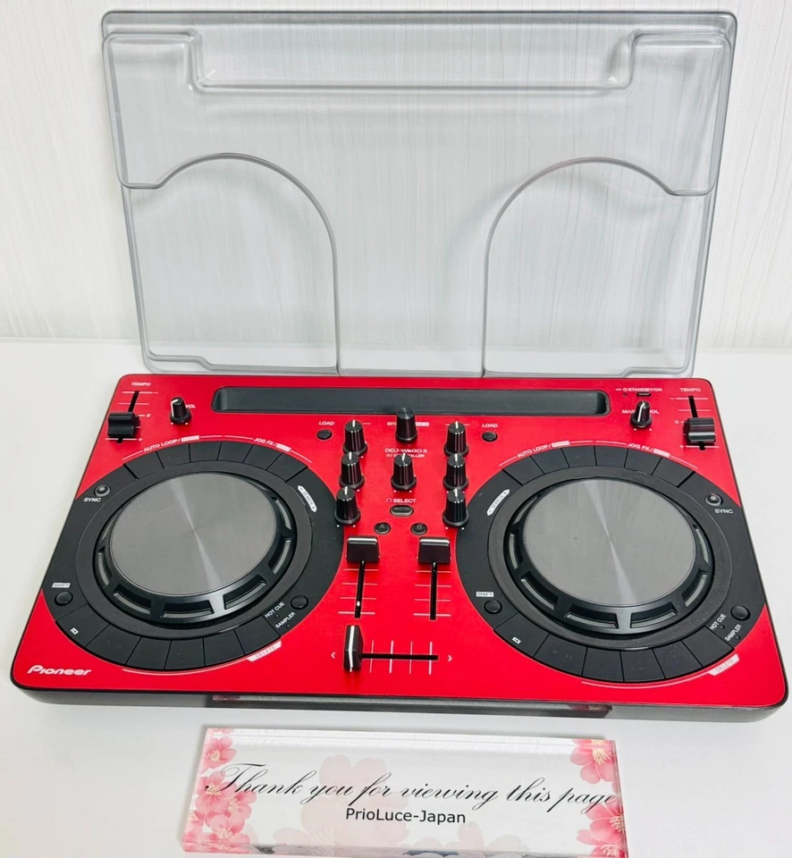 Pioneer DDJ WEGO3 R DJ Controller Red ＆ Clear Cover USB Cable Tested working JP - Image 2 of 4