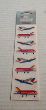 Mrs. Grossman's Airliners Airplanes Stickers Vintage 1999 Sealed NOS 3 Sheets