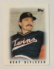 BERT BLYLEVEN 1986 Topps League Leader Minis #23 Twins HOF All-Star No-No