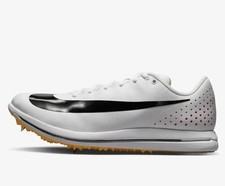 New Men's Nike Triple Jump Elite 2 Shoes Spikes White Black AO0808-101 Size 4.5