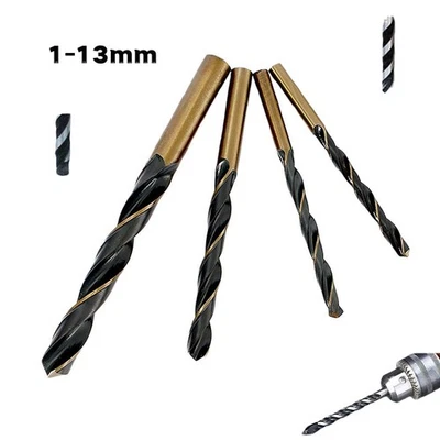 Hss Spiralbohrer Satz 10-teilig Ø 1 - 13 mm Metallbohrer Set Stahlbohrers - Bild 1 von 4