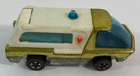 1969 Hot Wheels Ambulance  1970 Heavyweight Series Spectraflame Yellow Redline
