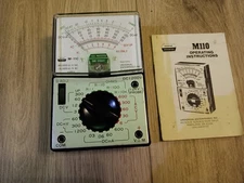 Universal Enterprises M110 s Analog Electrical Multimeter w/ Case (Read)