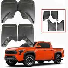 4PCS Front & Rear Splash Guards Mudguard Mud Flaps For 2024 2025 Toyota Tacoma