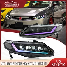 TT-ABC RGB LED Projector Headlights For Honda Civic Sedan 2006-2011 Front Lamp
