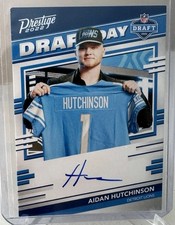 2022 Prestige Draft Day Signatures AIDEN HUTCHINSON Rookie Auto Lions