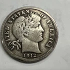 1912 Barber Liberty Head Dime 90% silver Actual coin
