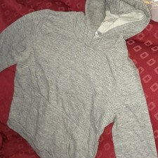 Highland Originals Gray Fleece Pullover Hoodie Unsex Kids Size 10/12