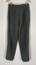 DONNA KARAN Signature Size 8 Gray Straight Legg Cuffed Pants
