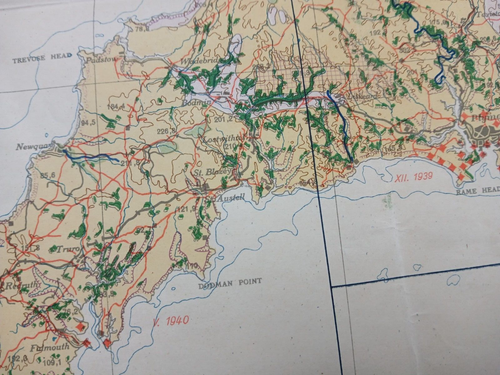 HUGE WW2 "BATTLE of BRITAIN" GERMAN ARMY map of SOUTHERN BRITAIN (August 1940) - Picture 10 of 24