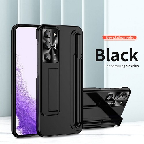 For Samsung Galaxy S23 Ultra Shockproof Plating Holder Hard PC Slim Case Cover - Picture 14 of 18