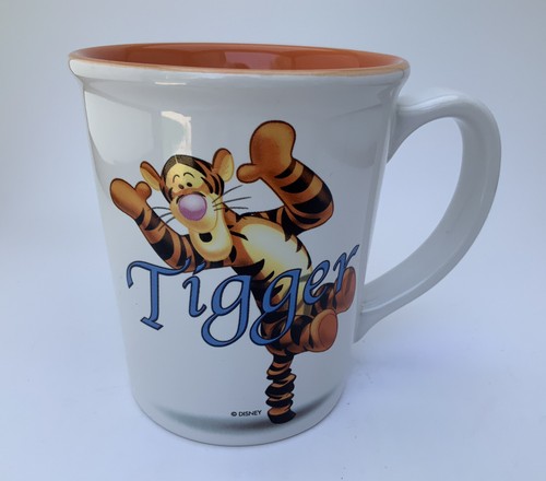 Tigger Disney Store Pogo Bouncing Tail White Oversized Mug Orange Interior - Picture 4 of 8