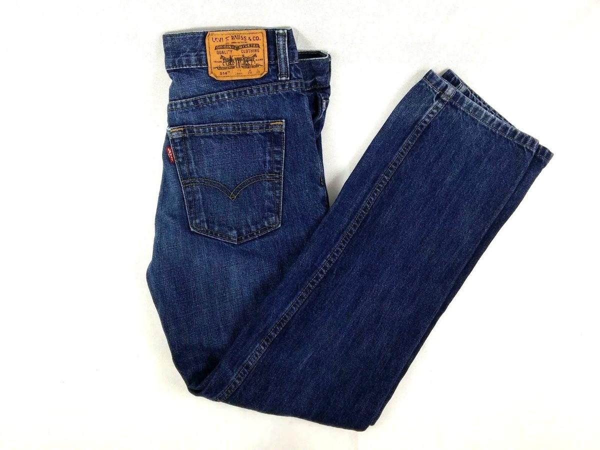 Levis 514 Men's Jeans 28 x 28 Straight Leg Medium Wash Denim 100% Cotton