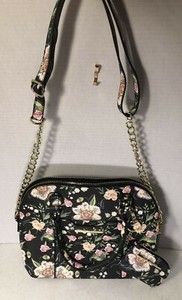 black floral purse