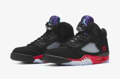 Size 8.5 - Jordan 5 Retro Top 3 Black 2020 for sale online | eBay