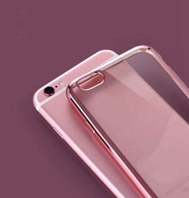 Coque IPhone Transparente Contour Doré - Pour SE 2020, 7, 8, Plus - Anti-choc TPU Fin