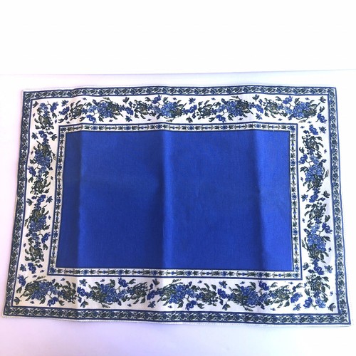 Handmade 100% Cotton Cloth Floral Block Print Placemats Table Linens Set of 4 - Picture 7 of 11