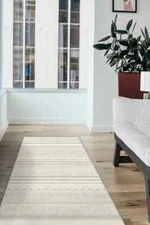 Ruggable Nira Grey Rug Runner with Slip Mat 7' X 2.5'