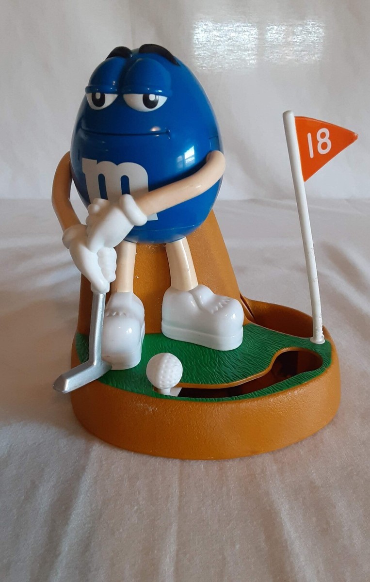 Vintage Collectible M&MS Golf Putting Blue Candy Dispenser 18 hole