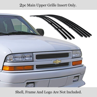 Chrome Billet Grille Insert For 1998-2005 Chevy S-10 & Blazer - Bolt-On 8x6 Horizontal Style