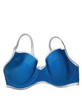 SHADE SHORE Women s Blue/White Bikini Swimsuit Top 38D underwire