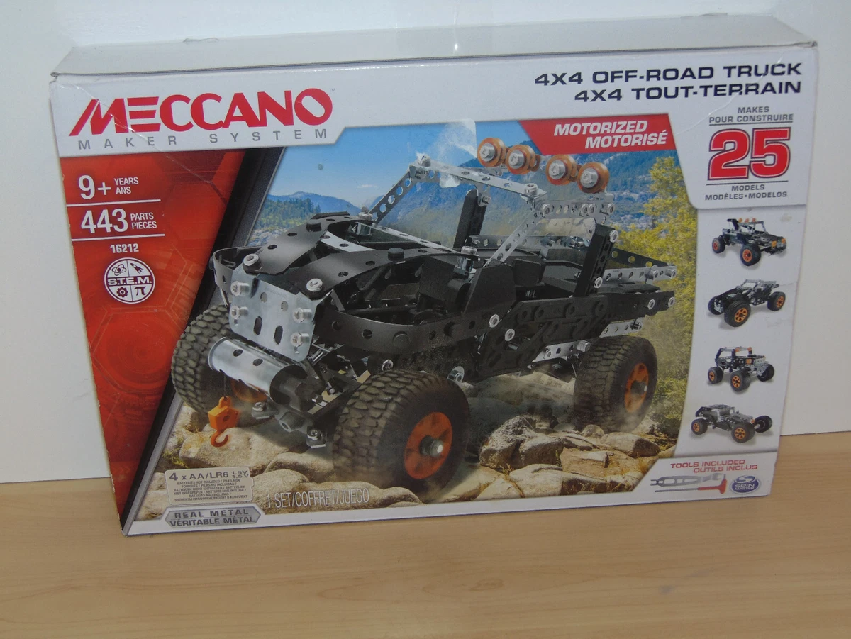 Meccano 4 X 4 Off Road Truck 25 Models Factory Sealed in Open Box 2016