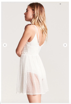 Forever 21 Sheer Mesh Overlay Cami Dress White Size S NEW | eBay Forever 21 Sheer Mesh Overlay Cami Dress White Size S NEW | eBay